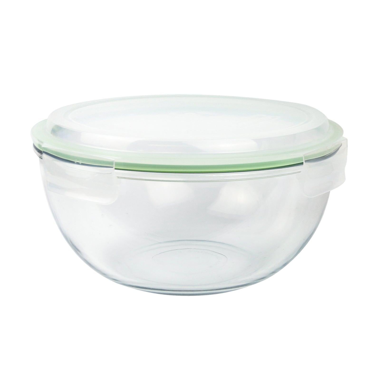 Glasslock Bowl Ensaladera Hermética Redonda con Tapa de 4L en Vidrio
