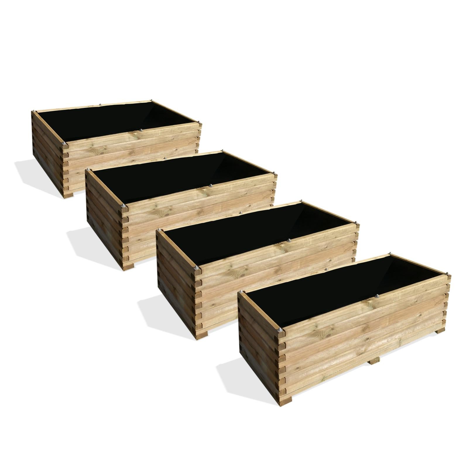 Rotolo di rivestimento in feltro per fioriere, 30,5 x 300,5 cm, spessore 300 cm, tappetino tagliabile in feltro per fioriere, rivestimento nero in cocco, per rettili, fioriere, vasi di fiori, giardino