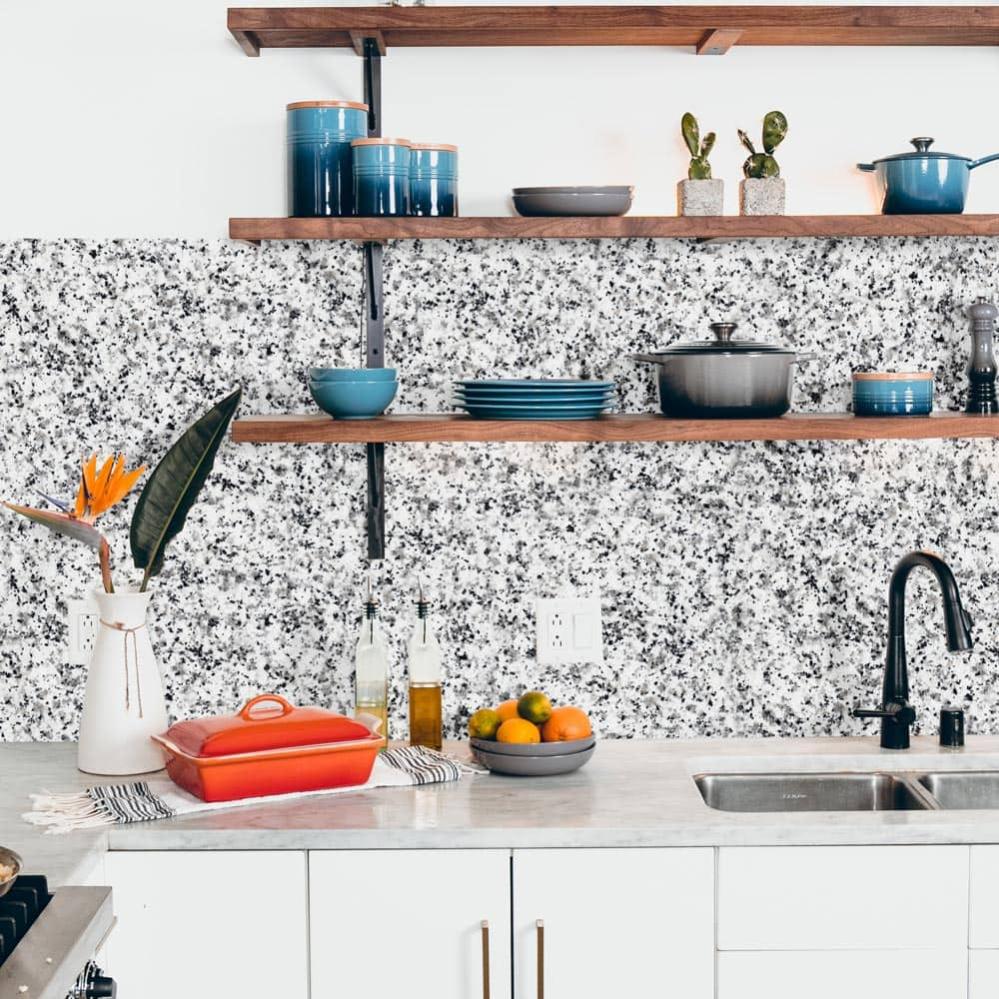 Crédence Adhésive Granit Blanc 300 x 40 cm Leroy Merlin