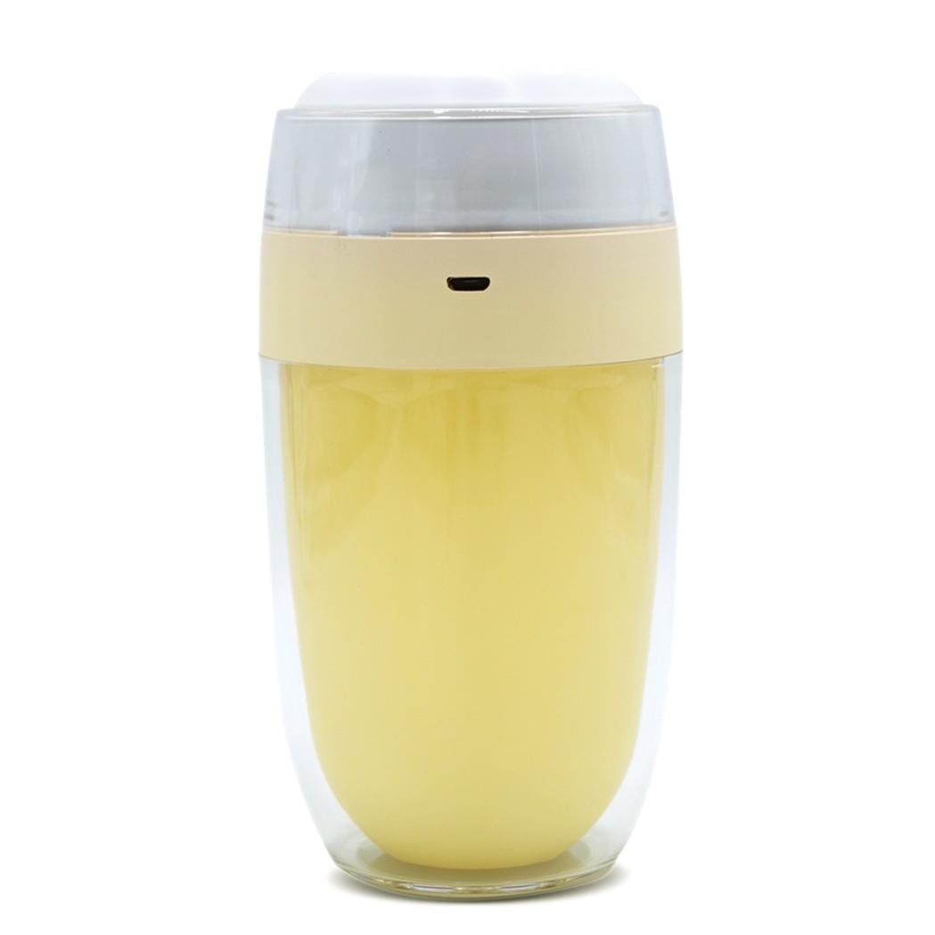 Porseme Umidificatore di aromi, 500 ml, 3D, a ultrasuoni, umidificatore silenzioso con 7 LED che cambiano colore, con timer, decorazione per casa, yoga SPA (argento