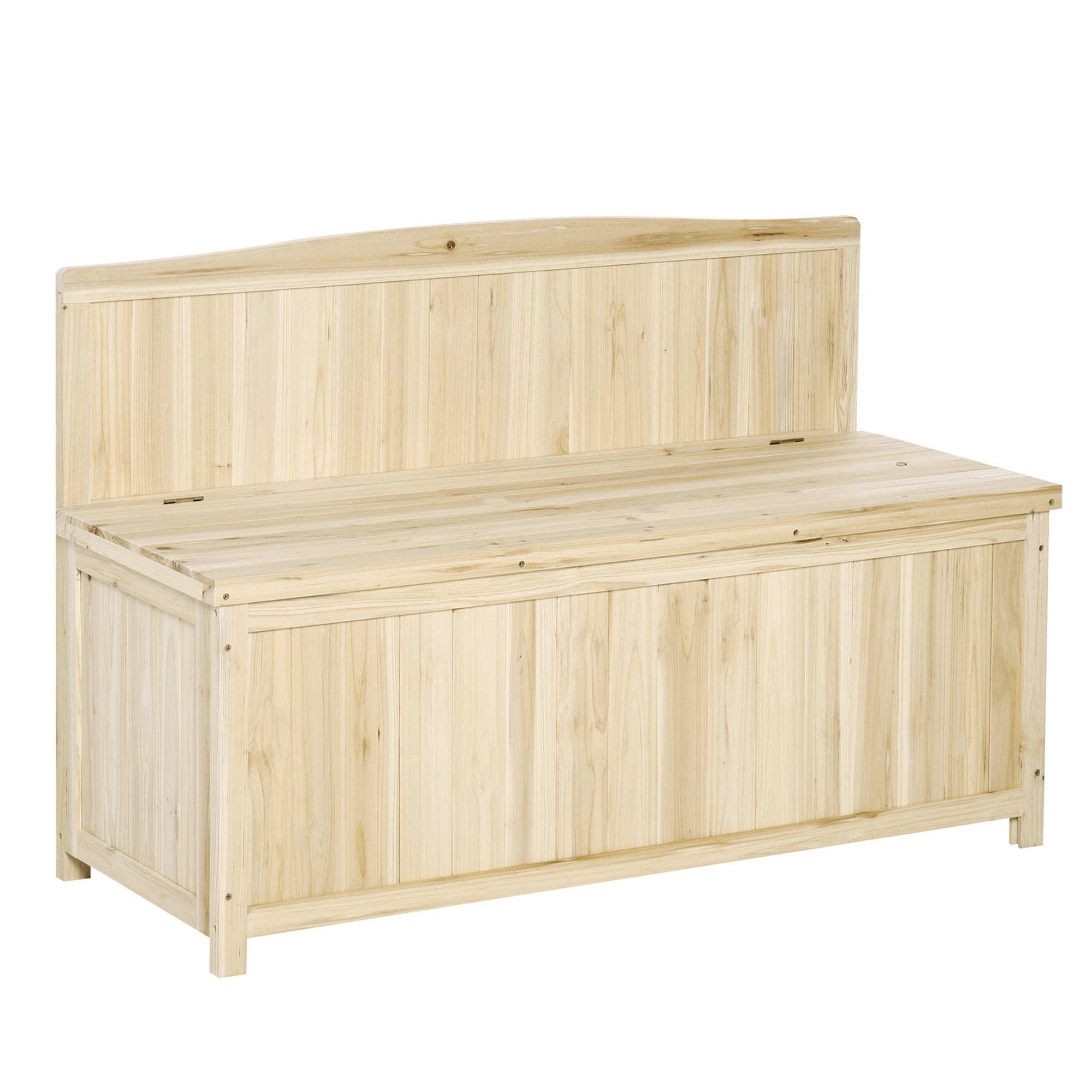 Panchina Contenitore da Giardino 115x45x75 cm in Legno Naturale