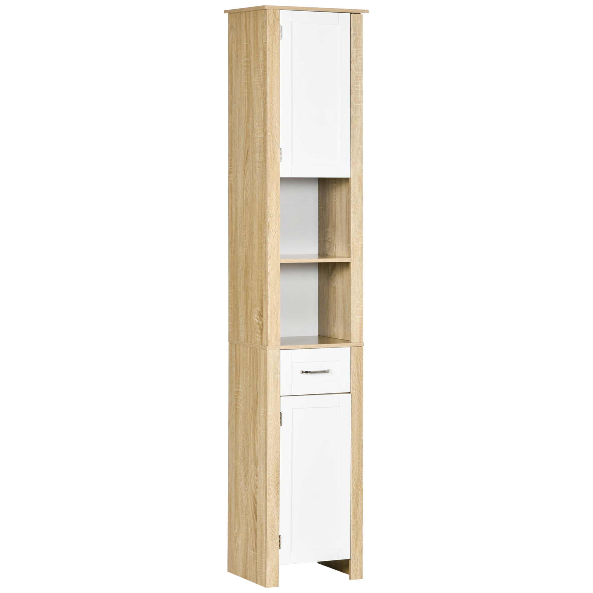 Colonna Bagno 1 Cassetto 2 Armadietti 30x28x170 cm in Legno truciolare e  MDF Bianco Lucido – acquista su Giordano Shop