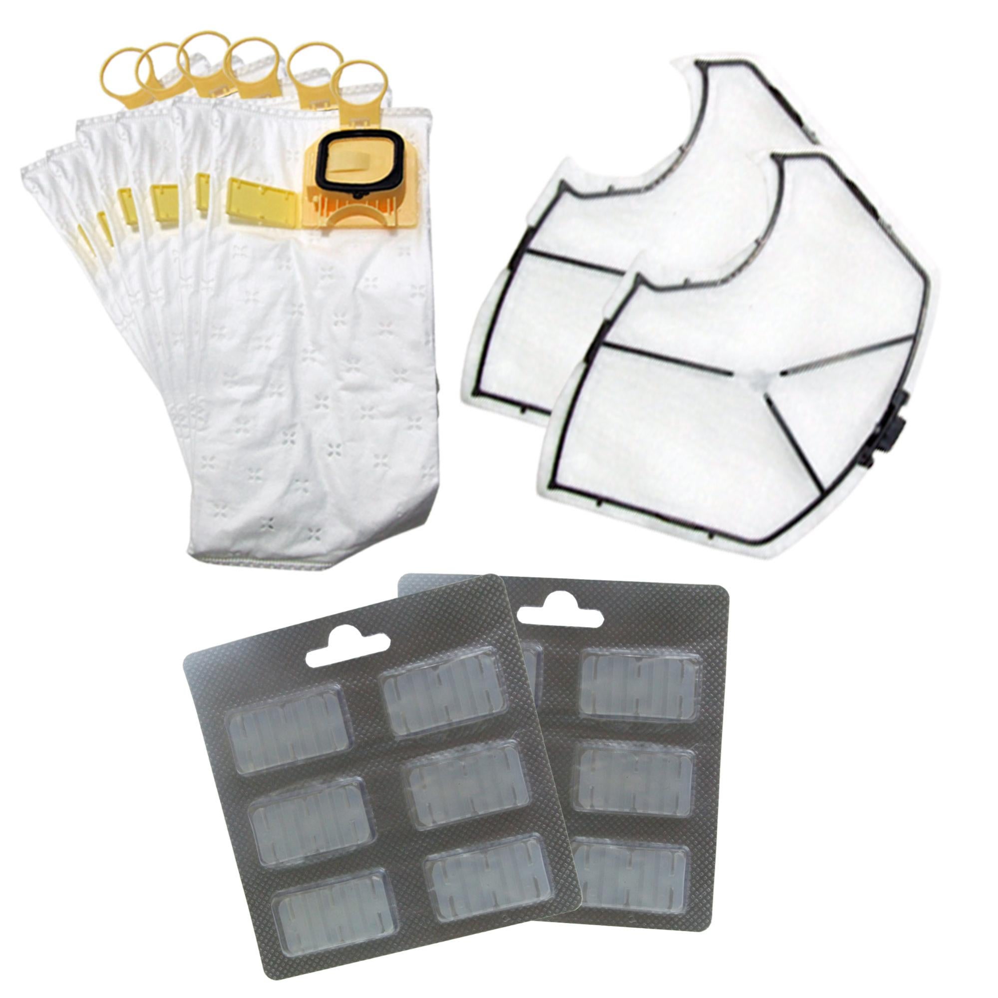 Kit Ricambi 12 Sacchetti 2 Filtri Motore 12 Profumini Compatibili Folletto VK140 VK150 | Leroy