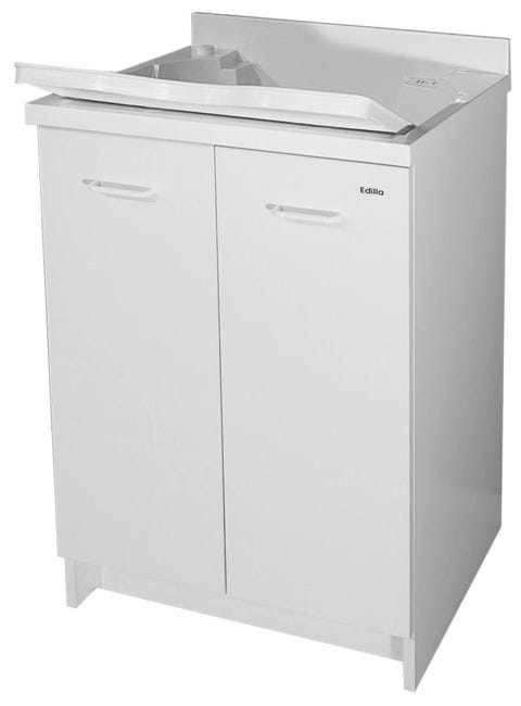 Mobile Lavatoio 60x60x85cm 2 Ante Asse in Termoplastico Montegrappa Edilla Bianco con Cesto Mobile Lavatoio 60x60x85cm 2 Ante Asse in Termoplastico Montegrappa Edilla Bianco con Cesto