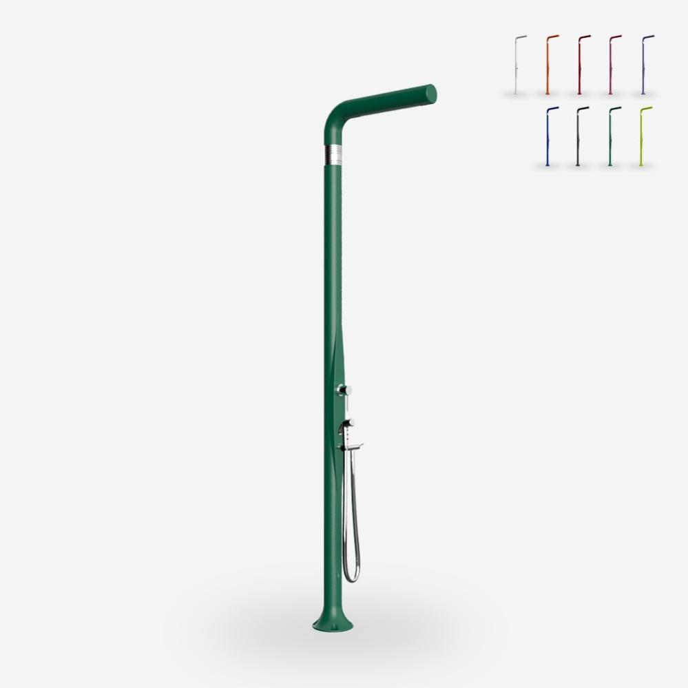 Ducha Para Piscina Al Aire Libre Con Jardín Moderno Con Mezclador De Ducha De Mano Arkema Design Funny Yang T245 - Verde Oscuro