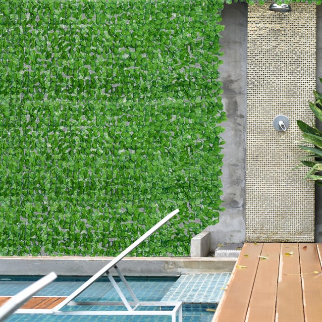 Arella Siepe Sintetica Artificiale 3x1m per Balcone e Giardino Foglie di  Acero Verdi