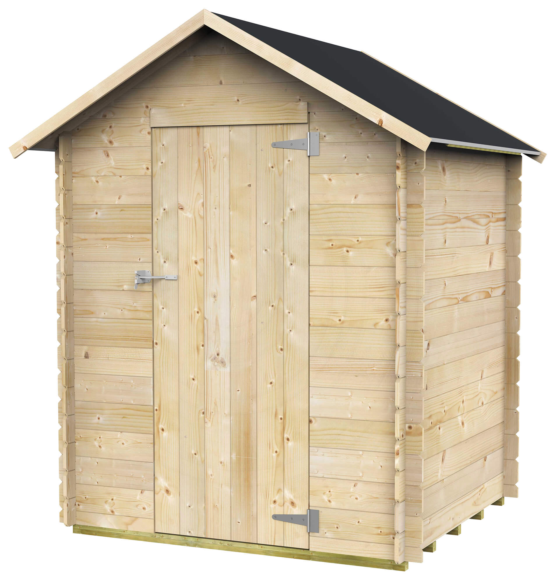 Casetta Box da Giardino per Attrezzi 146x130 cm con Porta Singola Cieca in  Legno Naturale