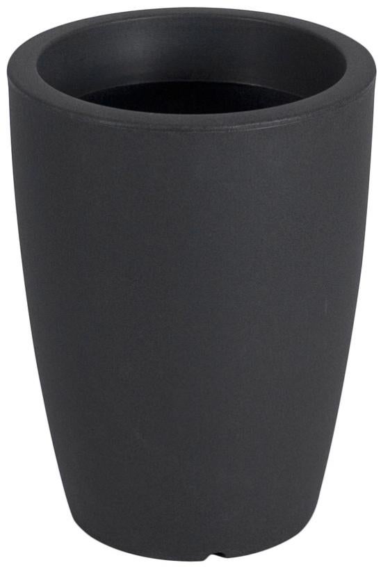 Vaso tondo in resina Lilium 55 cm. Antracite
