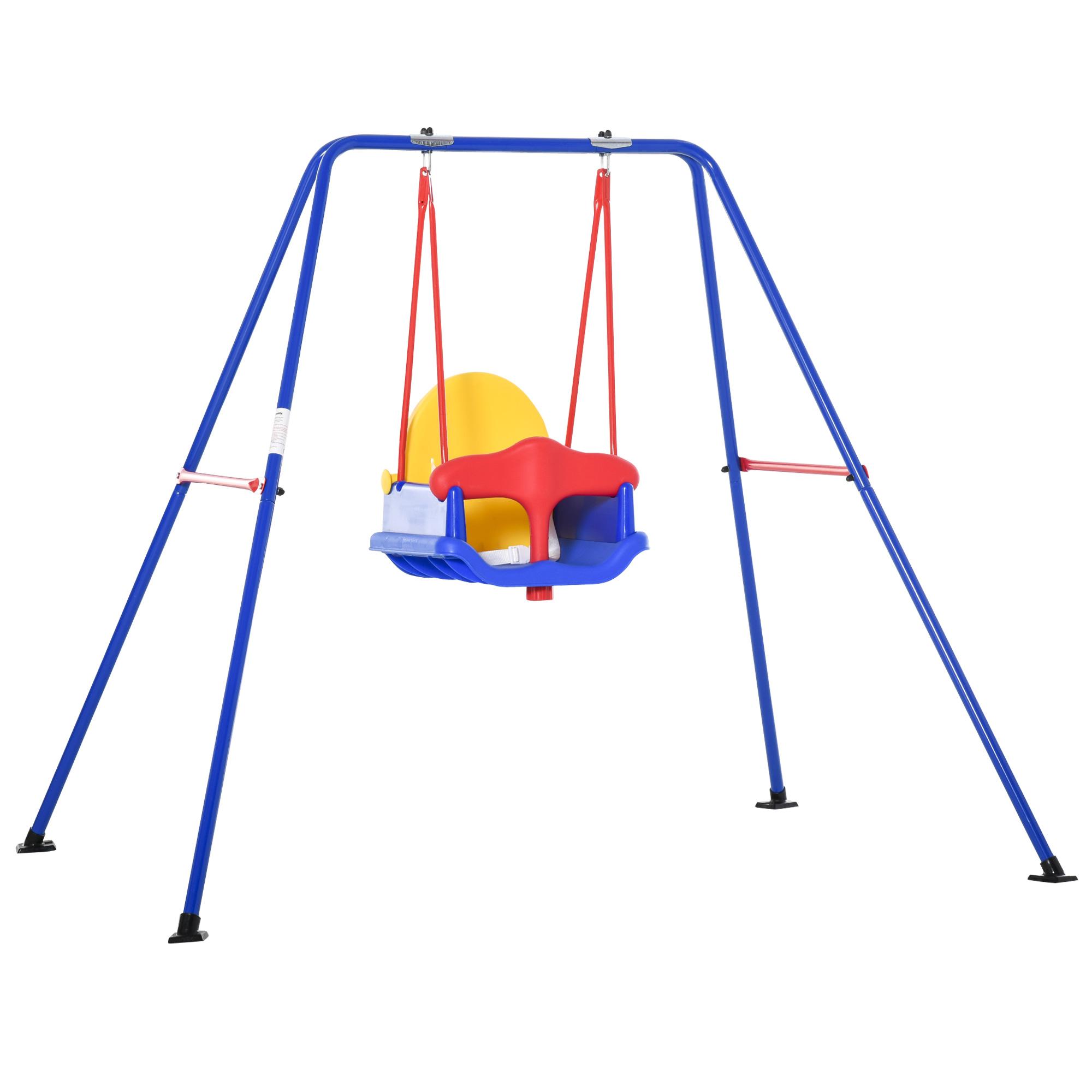 Altalena Per Bambini Da Giardino X X Cm Seggiolino Con Cintura Di Sicurezza Multicolor