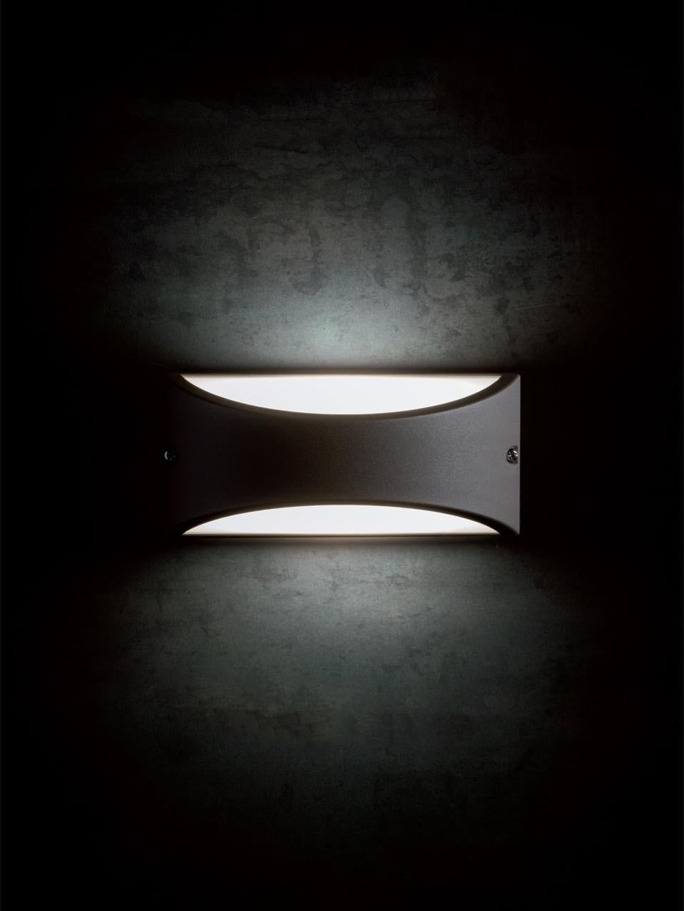 Lampada Da Parete Rossini GHEE - LED 10W 3000K, Grigio, Doppia Emissione, 100x119x105 Mm