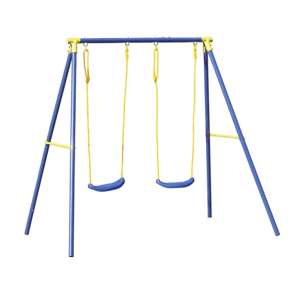 Dondolo Da Giardino 3 Posti Altalena Per Esterno Acciaio Con Tettuccio