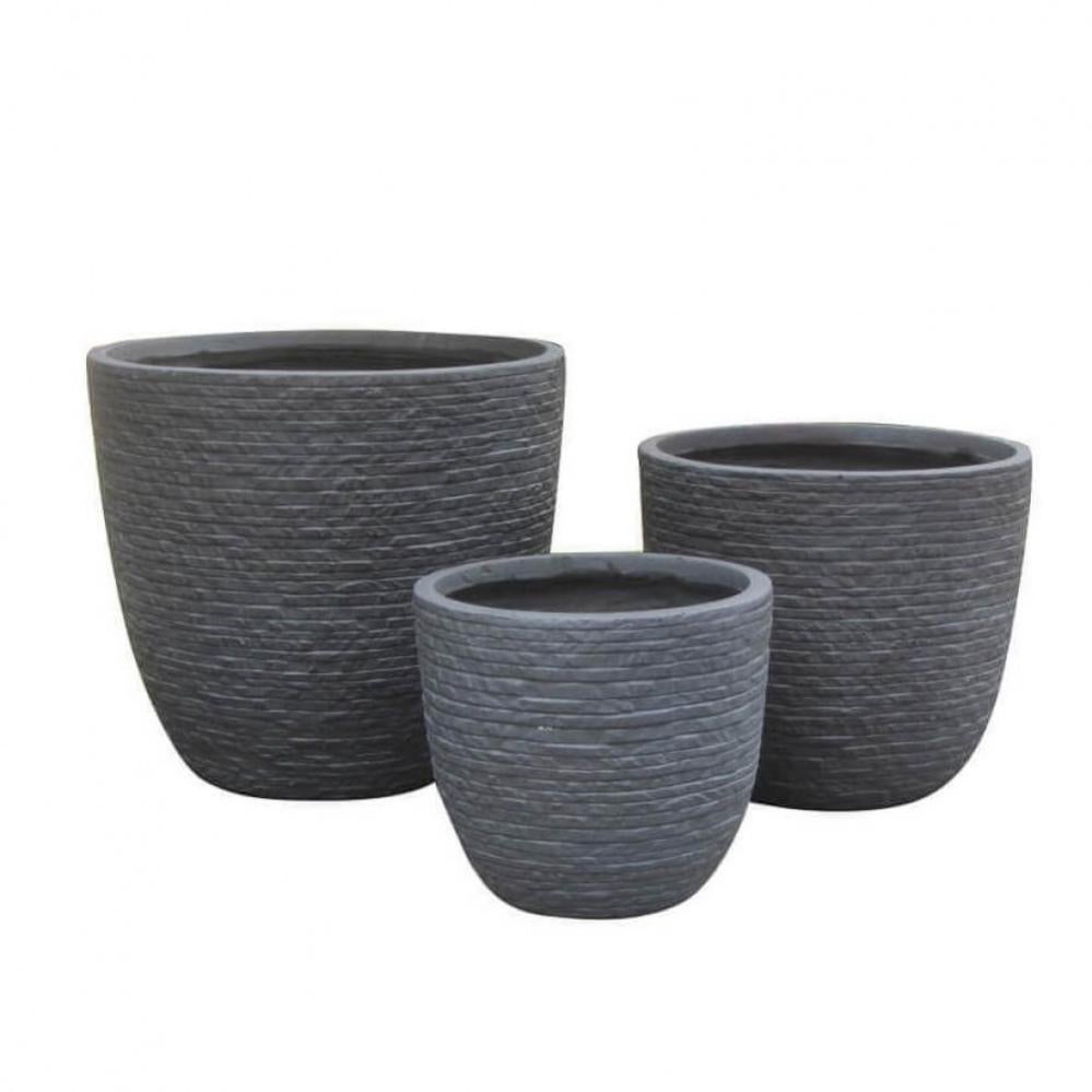 2 Vasi Decorativi Ceramica 21cm - Nero Per Fiori Secchi - Foto 4