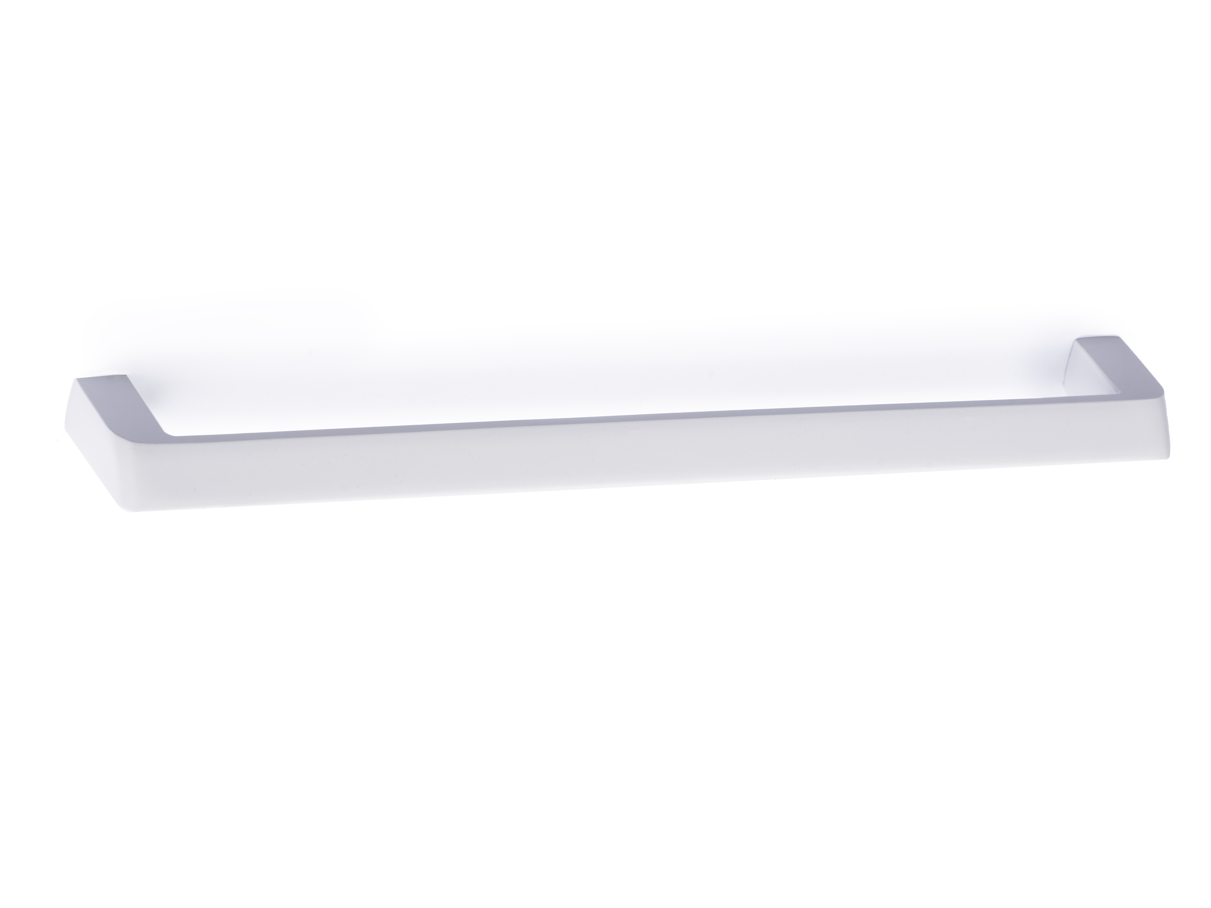 Poignée en Zamak, finition blanc mat, dimensions: 233x12x33mm et ...