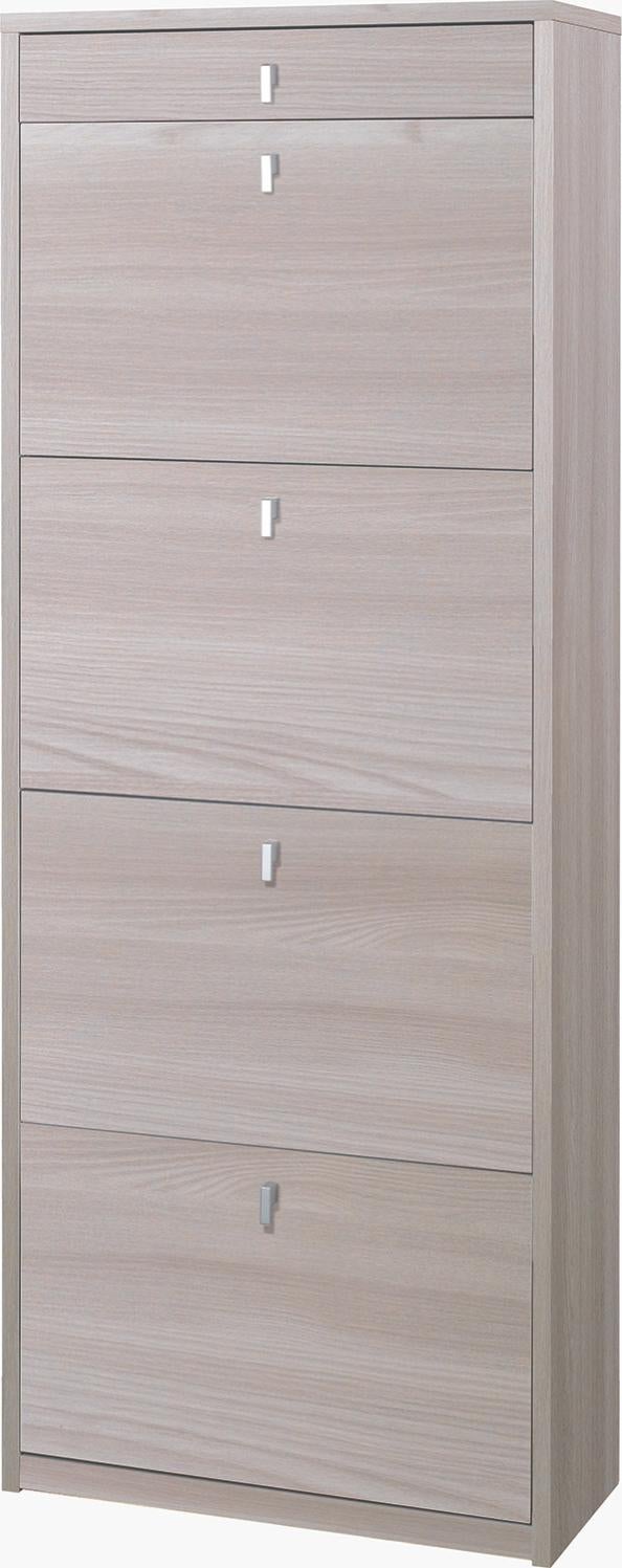 Habitdesign Kira Mobiletto Cucina 4 Ante E 1 Cassetto – Bianco Artik E Rovere, 186x72x40 Cm, Vano Microonde