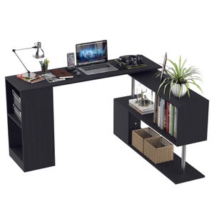 Set scrivania elite nero 5 pz fme6535/1 ufficio