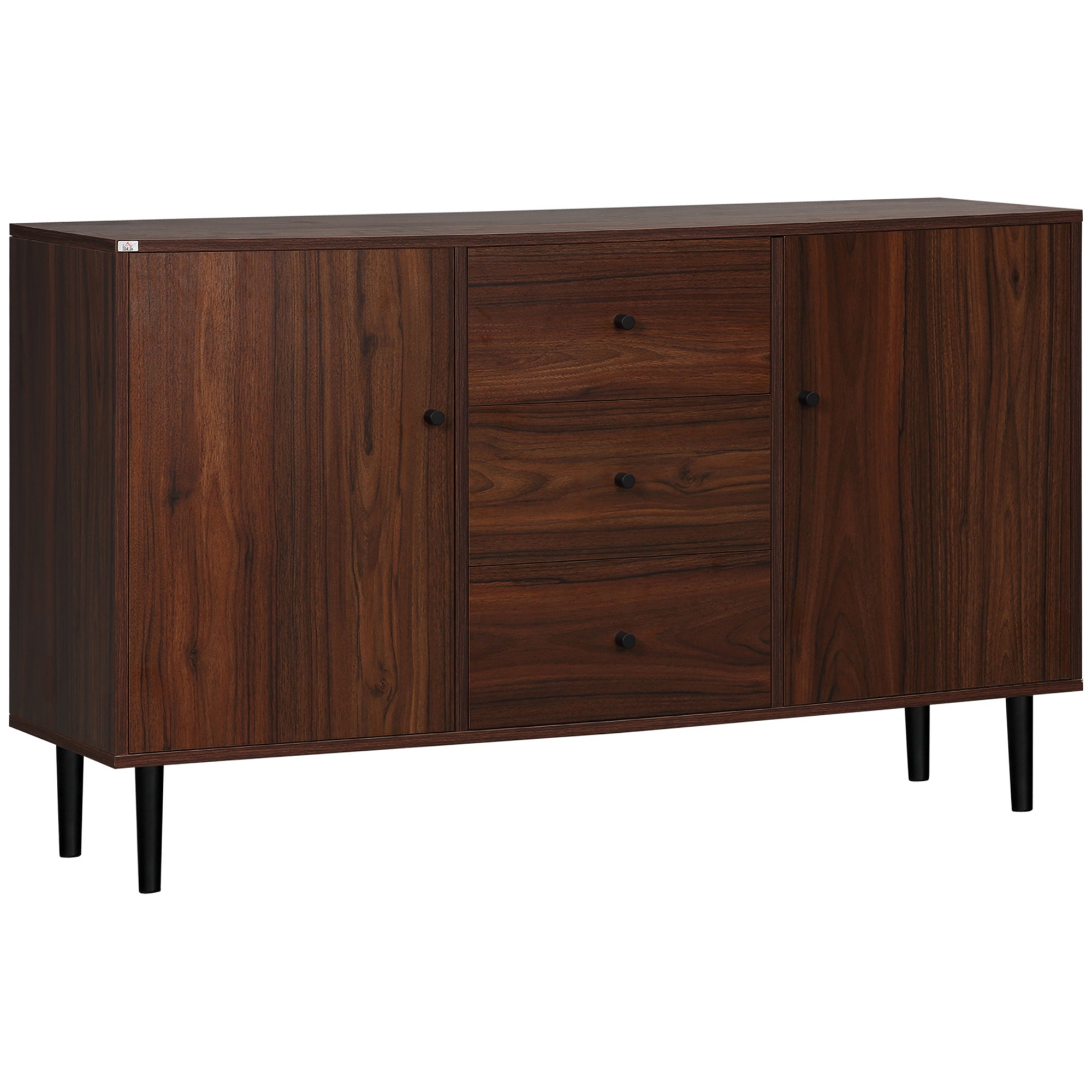 Credenza Moderna per Soggiorno 127x40x76 cm 2 Armadietti e 3 Cassetti in  Truciolato e Legno Marrone – acquista su Giordano Shop