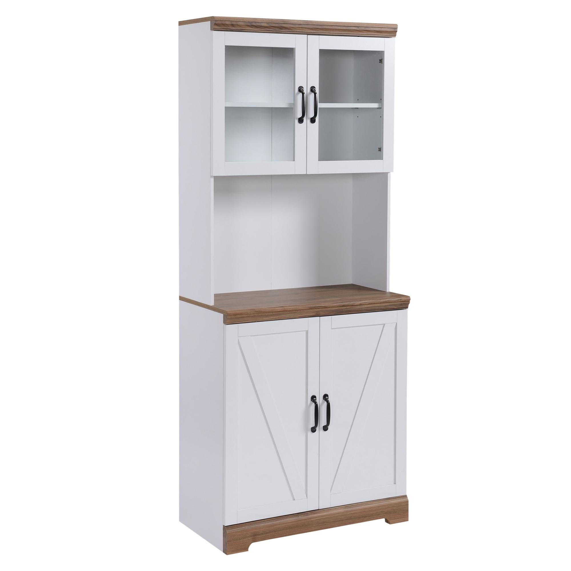 Credenza per Cucina con Armadietto a 2 Ante e Piano di Lavoro 80x39