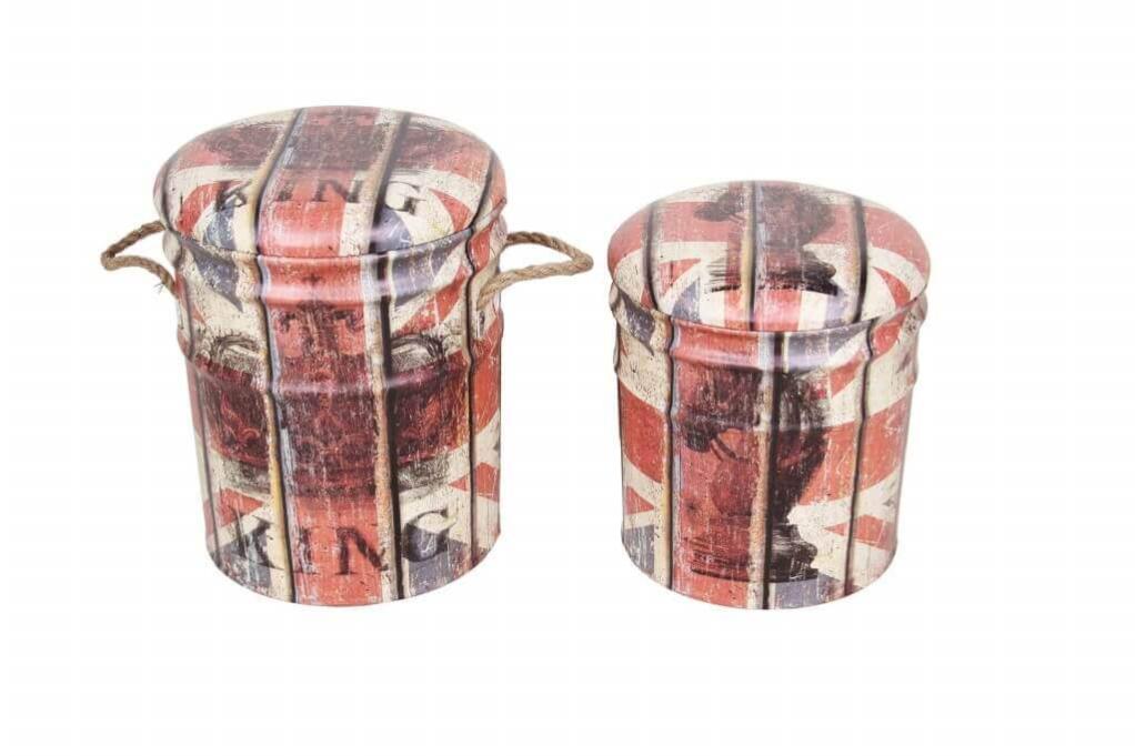 Set 2 Pouf Contenitore In Velluto - Design Moderno Con Base Metallica, Ideale Per Soggiorno O Camera - Foto 8