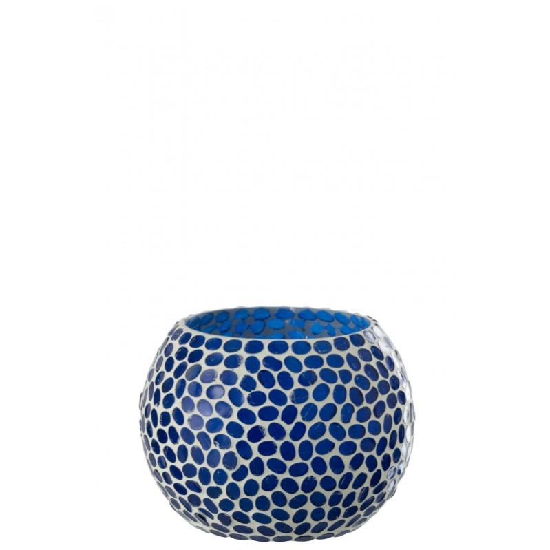 Porte-Photophore Yankee Candle Teal Vine - Verre Bleu-Vert 20x12cm