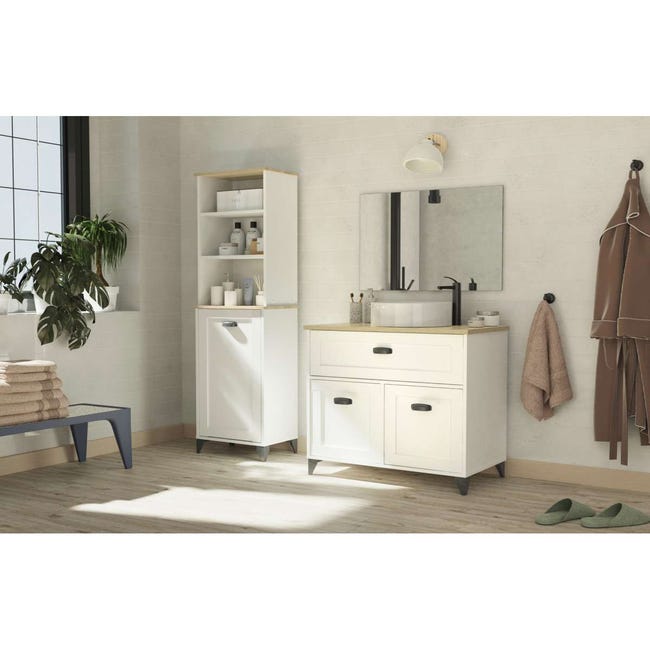 Mueble con lavabo Toscana en acabado color blanco 95 cm(alto)85 cm(ancho)47  cm(largo)
