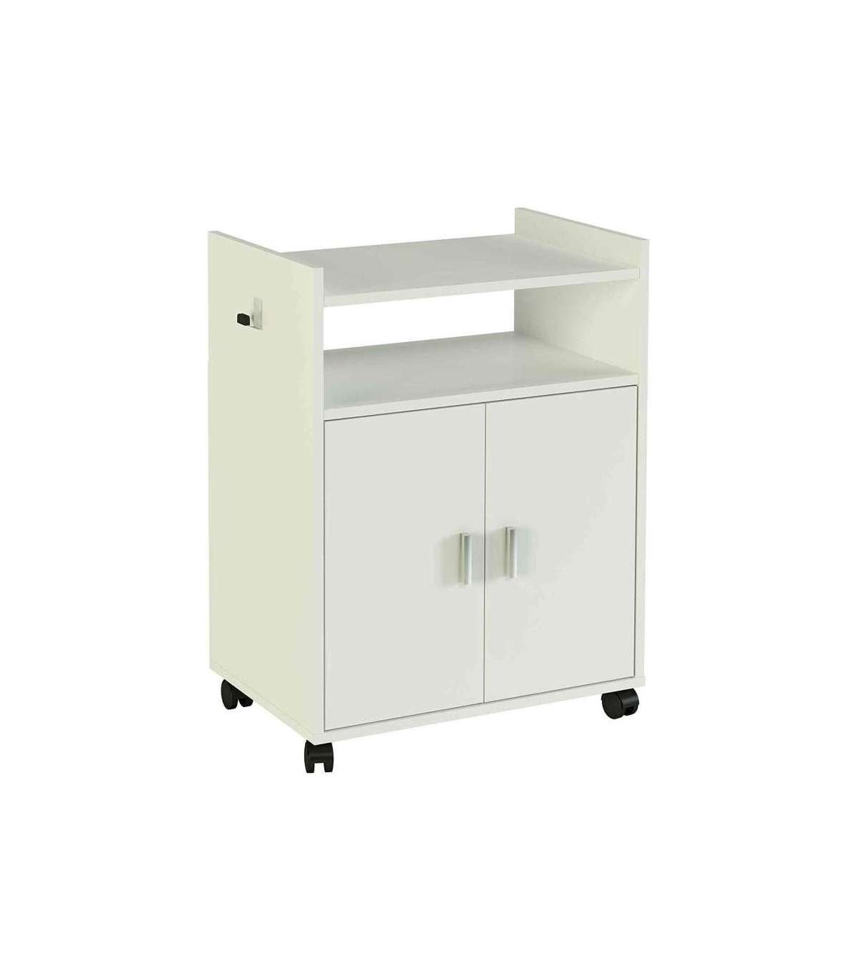 Mueble auxiliar microondas en acabado color blanco 79,5 cm(alto)60 cm(ancho)40  cm(largo)