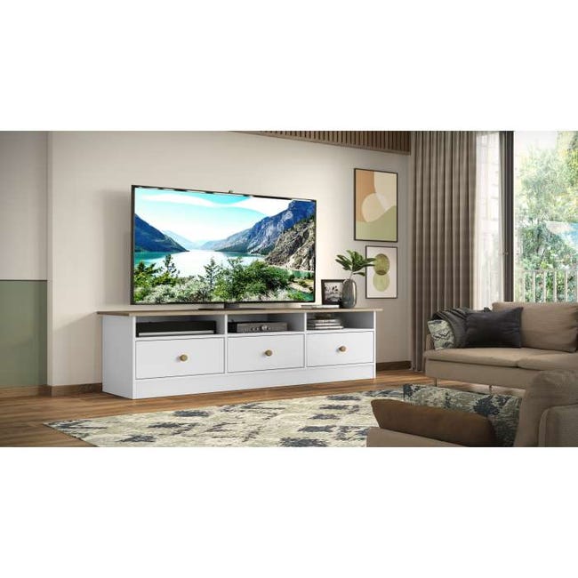 Mueble para televisión Md-Barbate en acabado blanco 49cm(alto