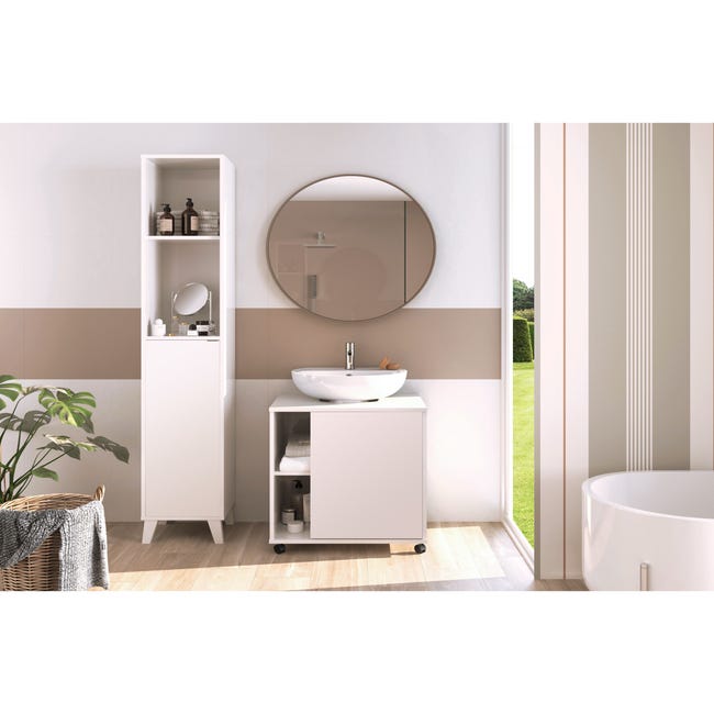 Mueble de baño con pie Vito blanco de 60x40 cm