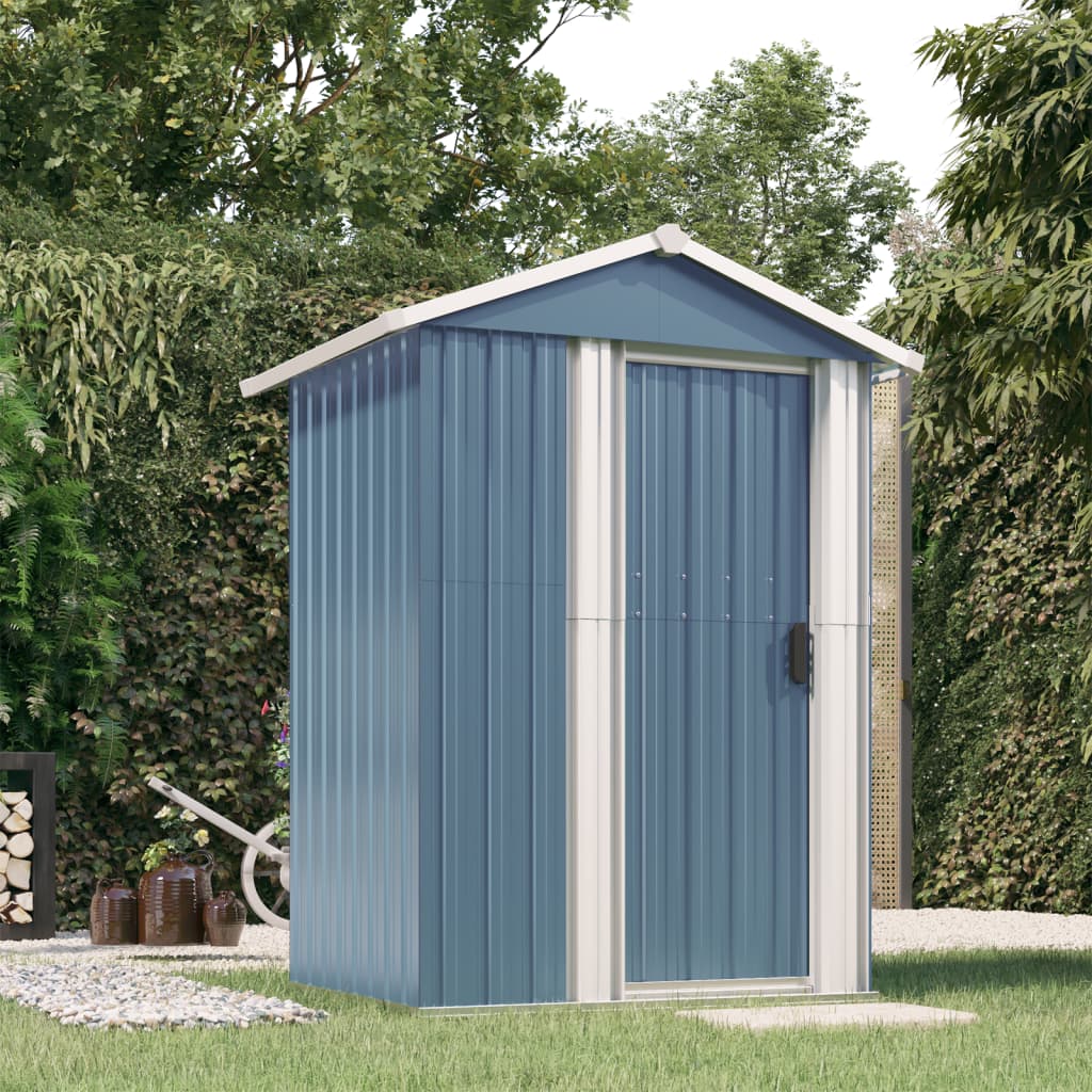 Outsunny caseta de jardín 0,92 m² 100x103x160 cm cobertizo de metálico con  puerta cerradura y