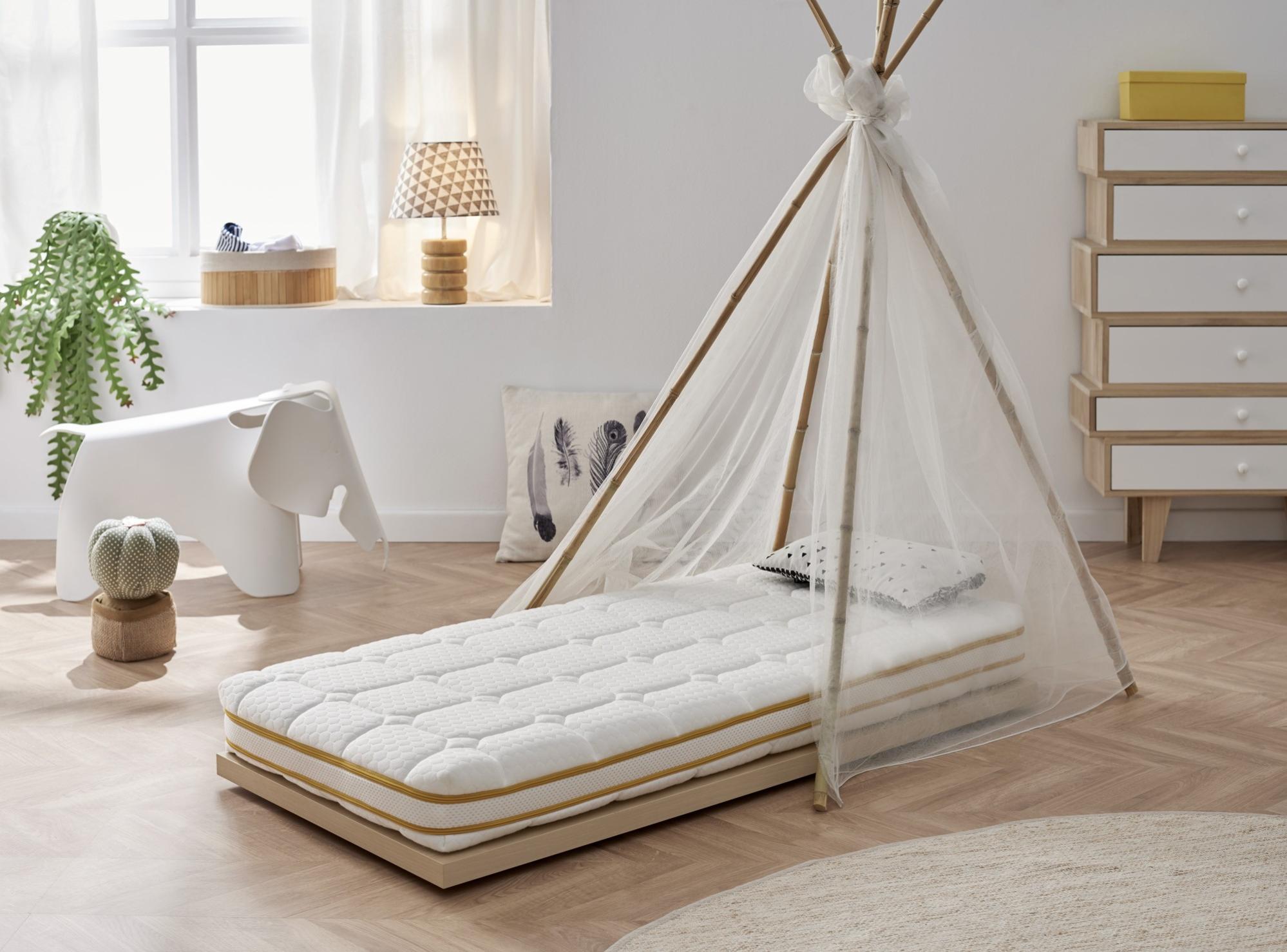 Matelas Couffin Bébé 30x80 Cm 8 Cm D'Épaisseur – Confort Medium Naturel Bambou, Fabriqué En France, Éco-Responsable Atelier De Morphée