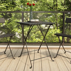 Table pliante ronde en teck Ecograde© Bistrot ø 60 cm