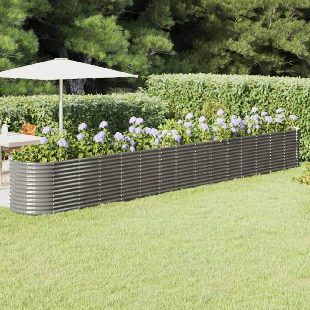 Letto da Giardino in Acciaio Zincato 100x100x36 cm Antracite vidaXL | Leroy Merlin