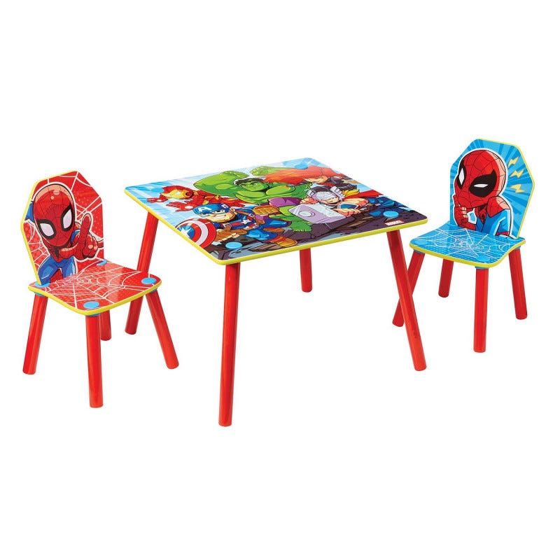 Ensemble table et 2 chaises pour enfants Marvel Avengers Heroes