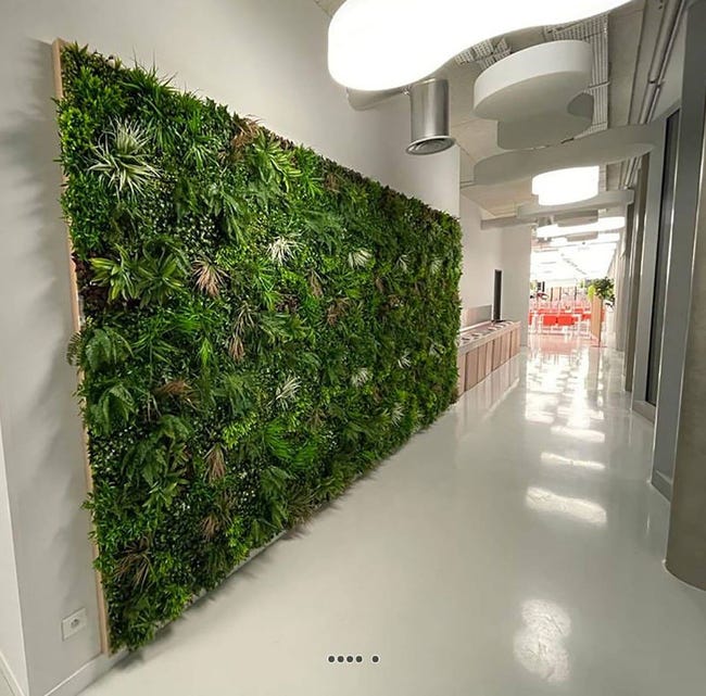 Plaque de feuillage artificiel pour mur végétal extérieur 100 x