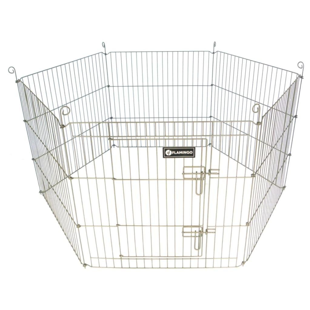 Aire de jeu pour lapins 6 pcs Hexagon 120x60 cm Taupe FLAMINGO Leroy Merlin