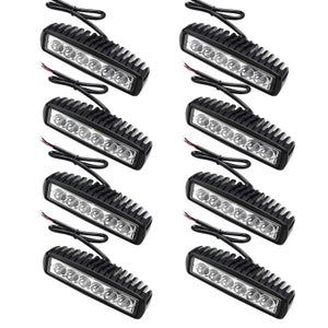 6x 18W 1620LM Lampe de travail 6 LED barre de phares antibrouillard pour  camion voiture tout-terrain moto