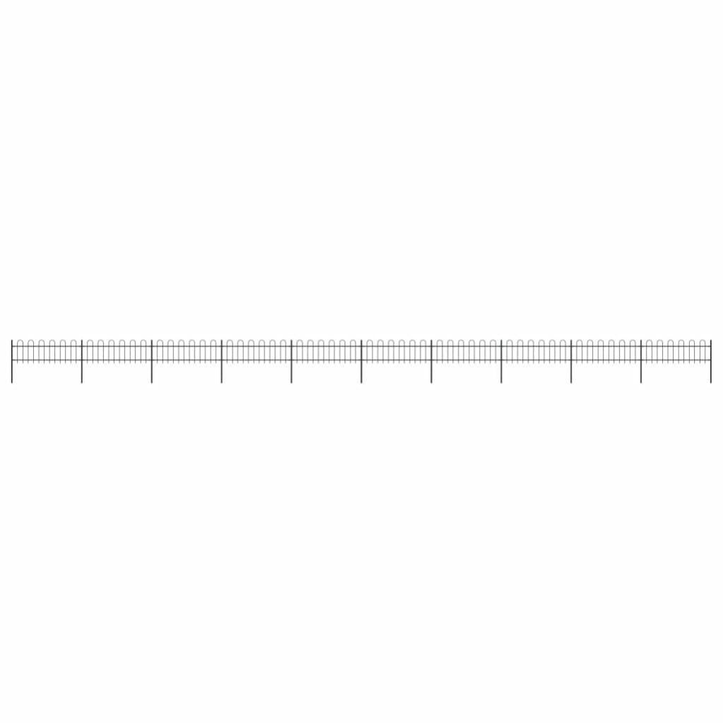 Cl ture De Jardin Avec Dessus En Cerceau Acier 17 X 0 6 M Noir Leroy cl-ture-de-jardin-avec-dessus-en-cerceau-acier-17-x-0-6-m-noir-leroy