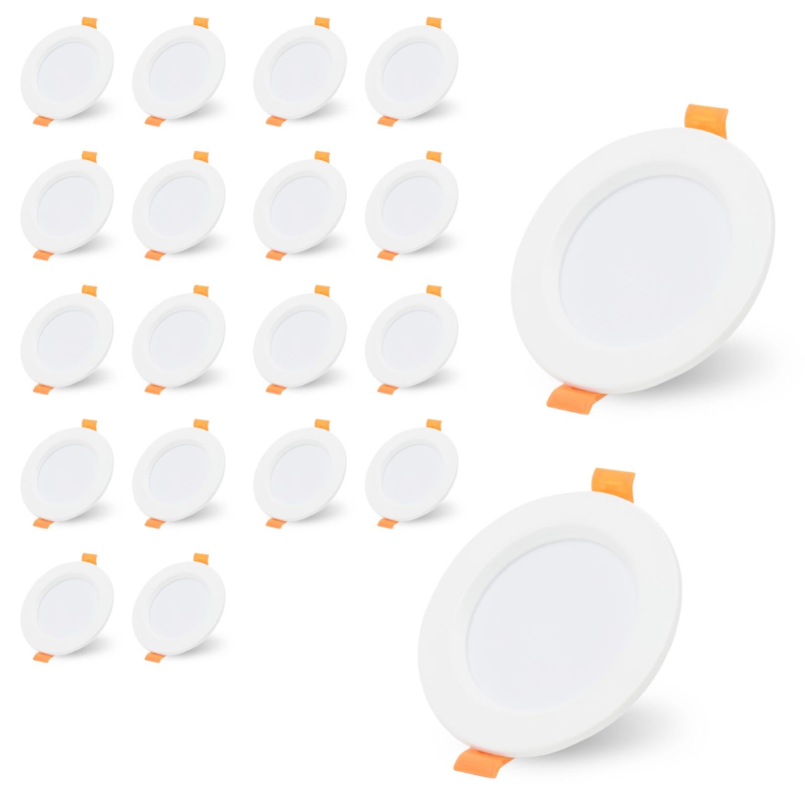 Lot De 12 Spots LED Encastrables Dimmables 5W Grebeam - IP44 Salle De Bain 3 Températures Couleur