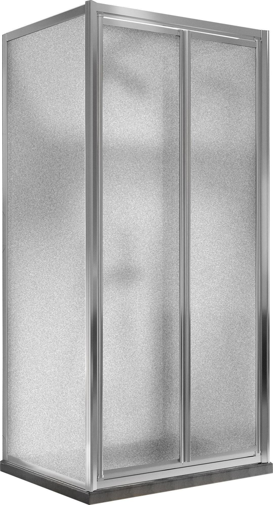Box doccia Libertè 2 ante 80x80cm con apertura centrale | Leroy Merlin