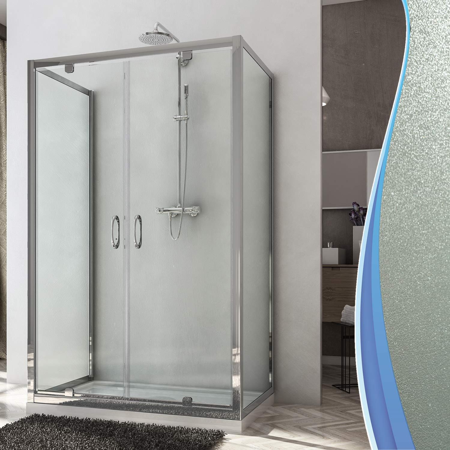 Box Doccia 3 Lati 75x90x75 Cm 2 Ante Battenti In Cristallo Opaco 6mm box-doccia-3-lati-75x90x75-cm-2-ante-battenti-in-cristallo-opaco-6mm