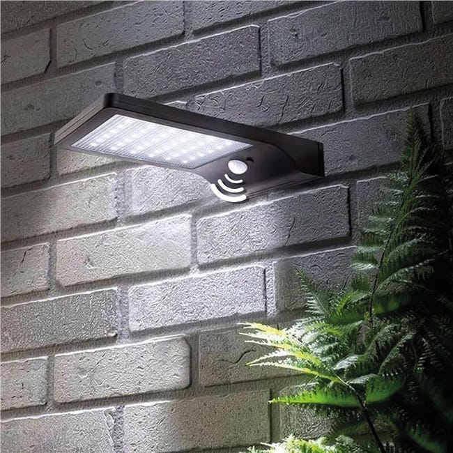 Luz de pared solar LED Lámpara con sensor de movimiento para