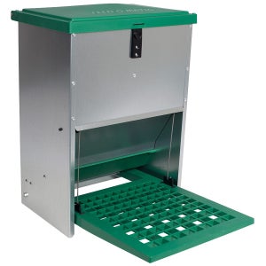 Idmarket - Mangeoire XL verte pour poules distributeur automatique