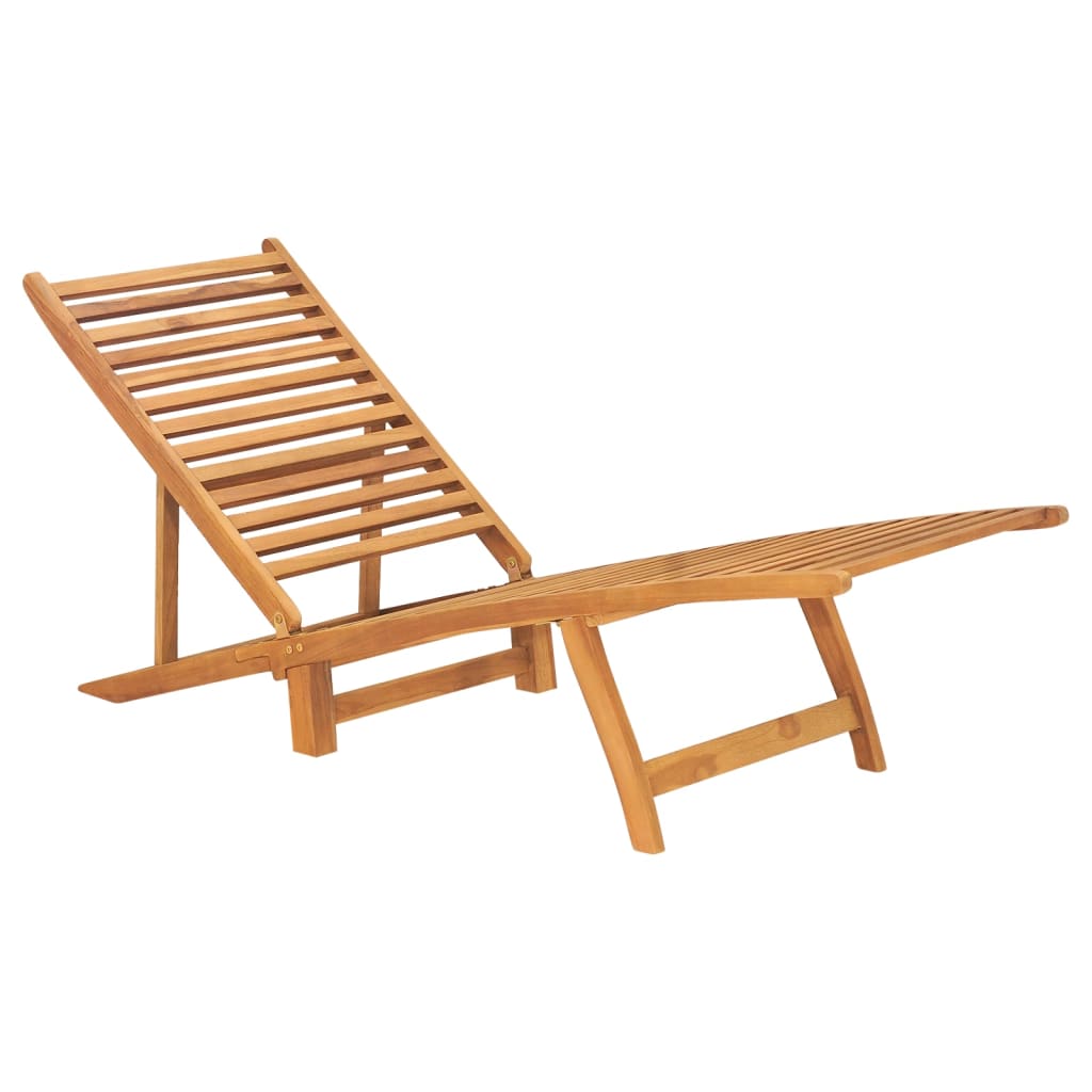 Chaise longue Bois de teck solide Leroy Merlin