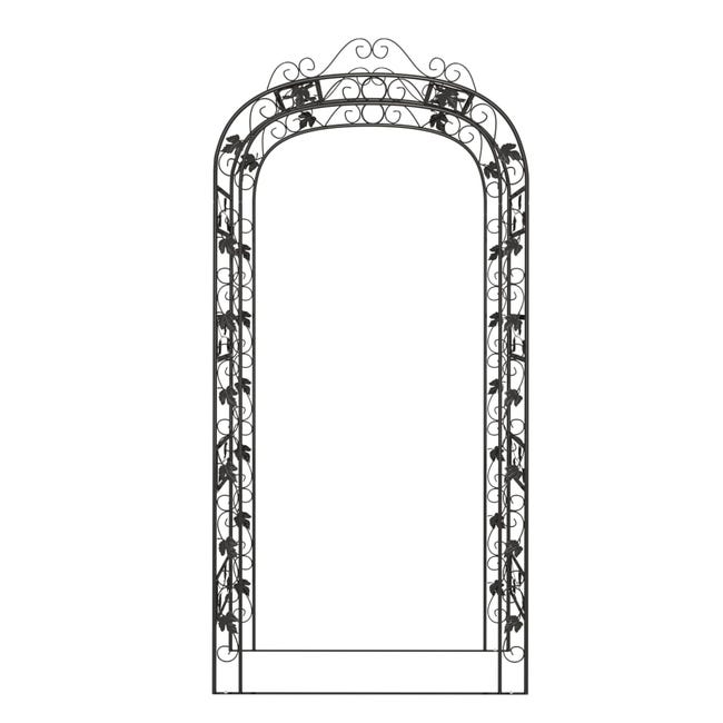 Arche de jardin Noir 116x45x240 cm Acier vidaXL