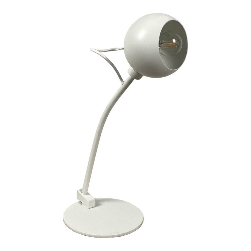 Lampe de bureau abat-jour rotatif en métal blanc H43cm - PIXAR