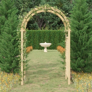 Arche de jardin avec 2 jardinières blanche épicéa massif - Ciel & terre