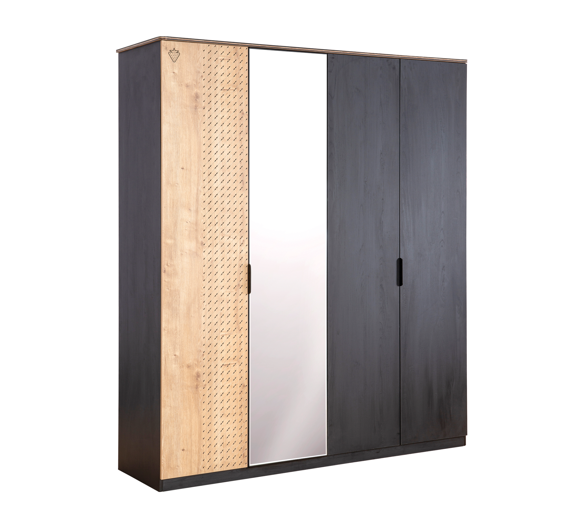 Armoire 4 portes noir Leroy Merlin