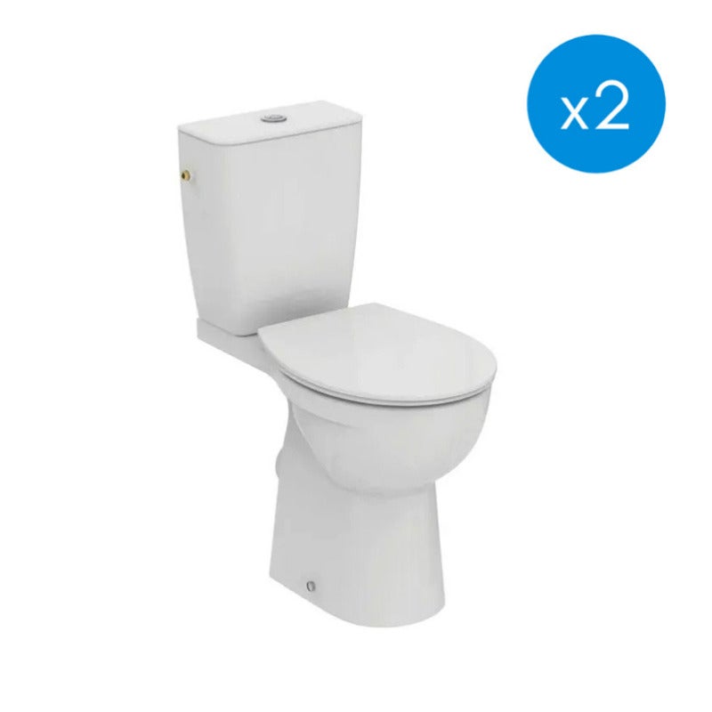 Ideal Standard Tirso Lot de 2 WC poser sans bride Cuvette en