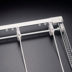 Binario Scorritenda Lineare in Alluminio Bianco da Soffitto, Movimento a  Strappo - Bastone per Tenda Retto e Robusto, Lunghezza 300cm