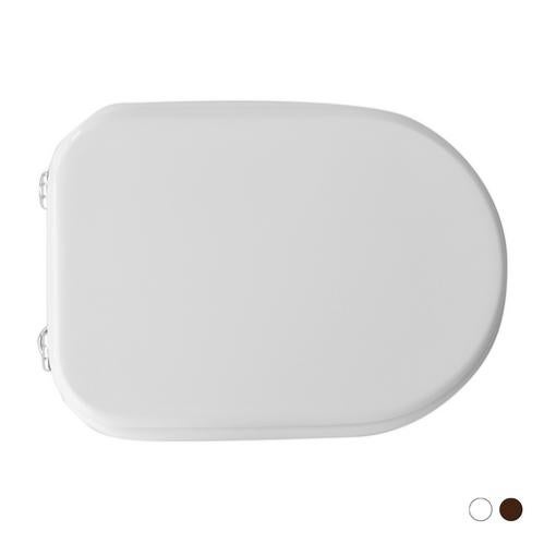 Dianhydro Sedile WC Per Vaso Facis Geneva Forma 6: Bianco, Con Cerniere A Passanti
