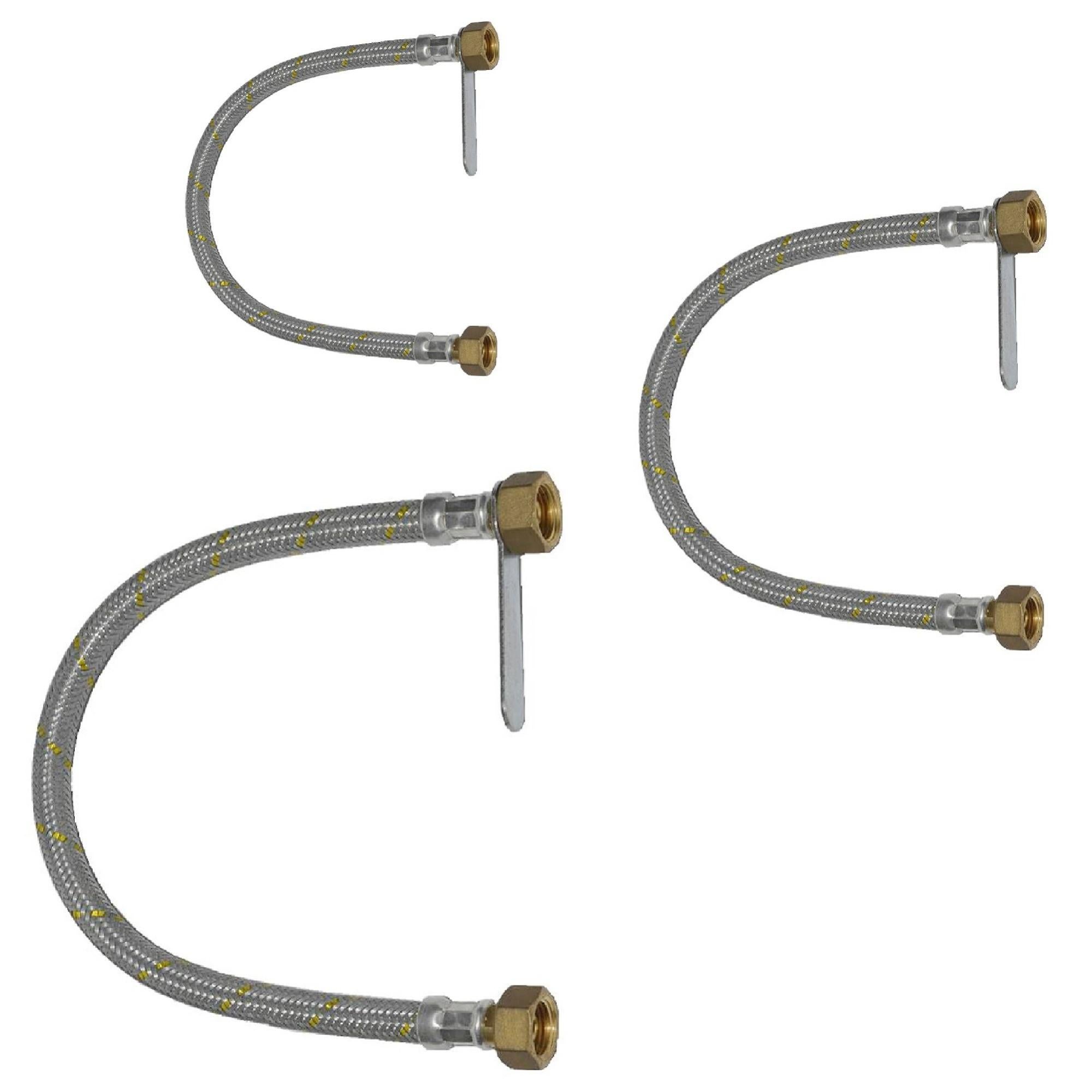 FLESSIBILE ACCIAIO INOX M1/2''xF3/8'' LUNGHEZZA 60 Cm PORTATA 48 L/min - Foto 7